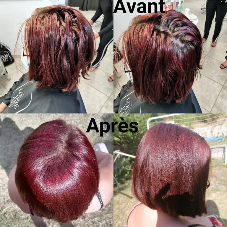 Coloration cheveux réalisée à Gap chez Asymetric Coiffure